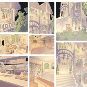 Adopt me home - coquette overgrown town house 