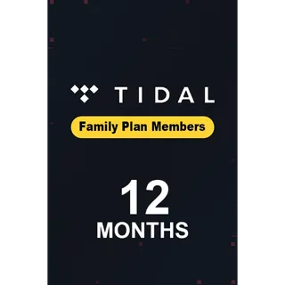 TIDAL Family Plan Members Account For 12 Months