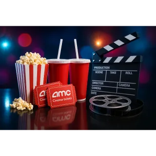 $55 AMC ( 2 Yellow Tickets + 2 drinks + 1 popcorn )