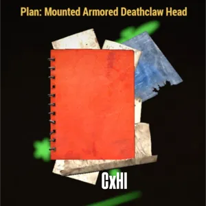Mounted Armored Deathclaw Head Plan