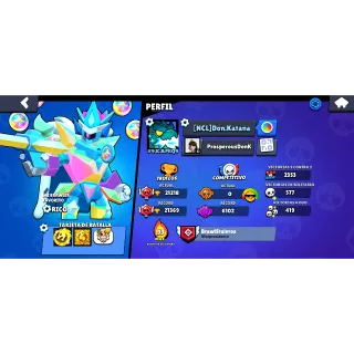 Brawl Stars Account 21k Trophy 58 Brawlers exclusive skins I Full access