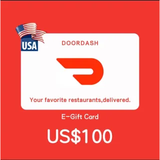 $100.00 USD DoorDash