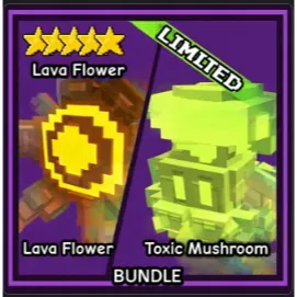 Lava Flower + Toxic Mushroom Garden Tower Defense (1x)