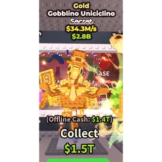 Gold gobblino uniciclino 