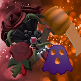 Gothic Bouquet Rose And Pumpkin Slice set Flee the facility ftf