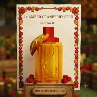 1x Amber Cranberry Seed