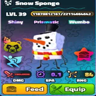 Shiny Wumbo Snow Sponge