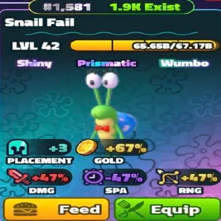 Shiny Wumbo Snail Fail