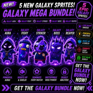 All New Galaxy Sprites - Galaxy Aura, Fishy, Striker, Boss and Reaper) - Rare