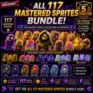 Ultimate 117 Sprites Mega Bundle - All Mastered Level 5 Sprites!
