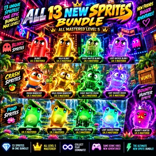 Mastered All 13 New Sprites Bundle - Crash, Pond and Blinky!