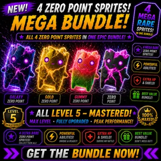 Mastered All Zero Point Sprites Bundle - Base, Gold, Gummy and Galaxy! ALL level 5 Mastered