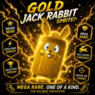 Gold Jack Rabbit Sprite - New Sprite (Rare)