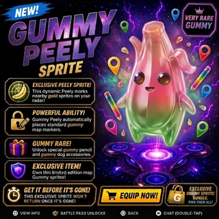 Gummy Peely Sprite Fortnite - NEW (RARE)