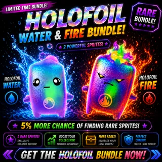 Holofoil Water and Holofoil Fire Sprite Bundle