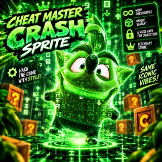 Mastered Cheat Master Crash Bandicoot Sprite - New!