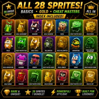 All 28 New Sprites - Basics, Cheat Master and Gold Sprites!