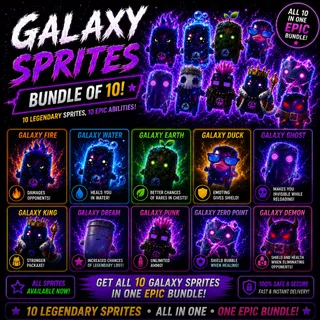 ALL Galaxy Sprites Bundle - includes Galaxy Zero Point and Demon!!