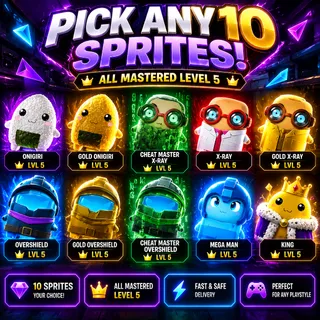 Pick any 10 Sprites - ALL Mastered level 5!