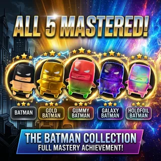 All Mastered Batman Sprites Bundle (Gold, Gummy, Galaxy, Holofoil) + Base 