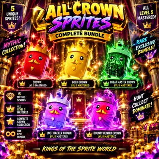 All Mastered Crown Sprites Bundle - level 5!