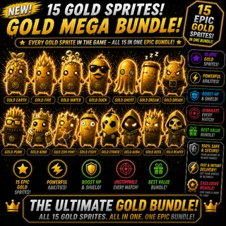 All 15 Gold Sprites Bundle (includes New Sprites) + Gold Zero Point!!