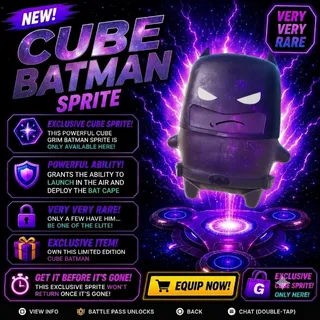 Mastered Cube Batman Sprite Fortnite - NEW (Ultra Rare Mythic)