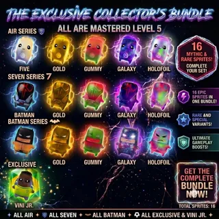Mastered New Sprites Bundle - All Air Sprite , All Seven Foundation Sprite and All Batman Sprite + Vini JR Sprite