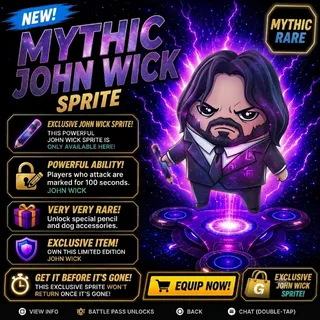 Mastered John Wick Sprite - Mythic Sprite (Rare)
