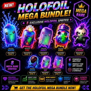 Mastered All Holofoil Sprite Bundle (8 Holofoil Sprites) with Batman, Air and Seven Foundation!!