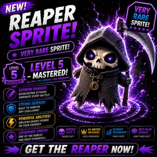 Mastered Grim Reaper Sprite (level 5) - NEW