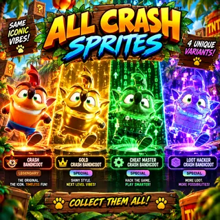 All Crash Bandicoot Sprites Bundle - New!