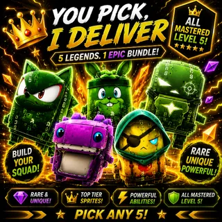 Pick any 5 Sprites - ALL Mastered level 5!