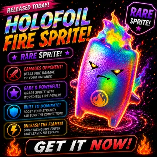 Mastered Holofoil Fire Sprite (Rare) - NEW