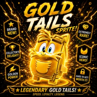 Gold Tails Sprite - New Sprite (Rare)