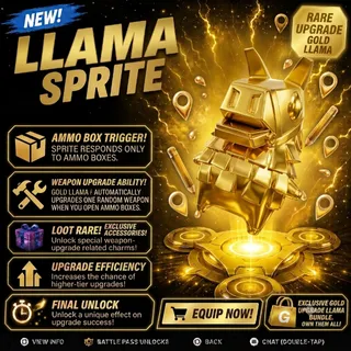 Gold Llama Sprite Fortnite - NEW (Rare)