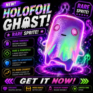 Mastered Holofoil Ghost Sprite Fortnite - Level 5