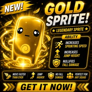Gold Air Sprite Fortnite - Rare (NEW)