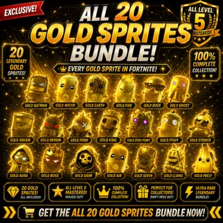 All Gold Sprites - Mastered 20 Gold Sprites Bundle