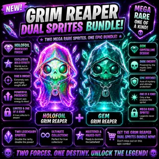 Holofoil and Gem Grim Reaper Sprite Bundle - Includes both 