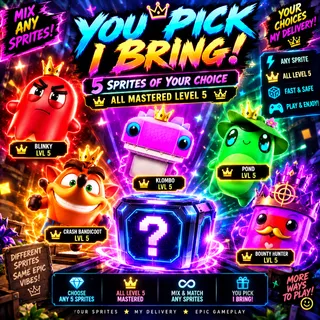 Pick any 5 Sprites - ALL Mastered level 5!