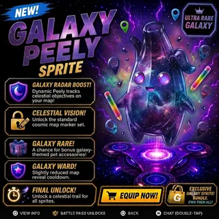 Galaxy Peely Sprite Fortnite - NEW (RARE)