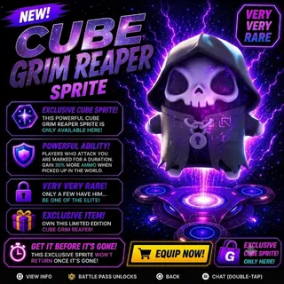 Mastered Cube Grim Reaper Sprite Fortnite - NEW (Ultra Rare Mythic)