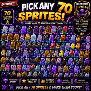 70 Mastered Sprites - Choose any 70! 