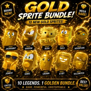 All Gold Sprites Bundle - 10 Sprites! (No Klombo)