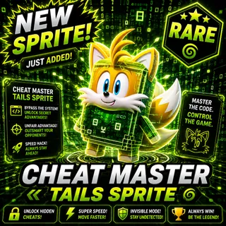 Cheat Master Tails Sprite - New Sprite (Rare)