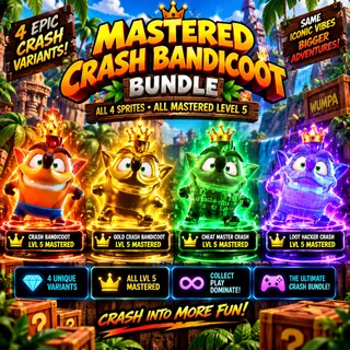 Mastered Crash Bandicoot Sprites Bundle - Level 5!