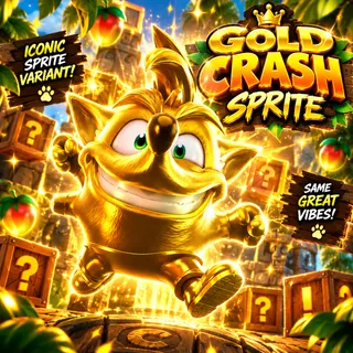 Mastered Gold Crash Bandicoot Sprite - New!
