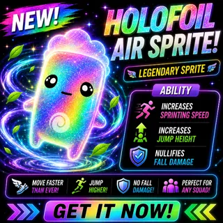 Holofoil Air Sprite Fortnite - RARE (NEW)