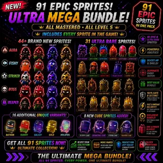 Mastered All 91 Sprites Bundle - Gold, Gummy, Galaxy, Holofoil and Cube Sprites